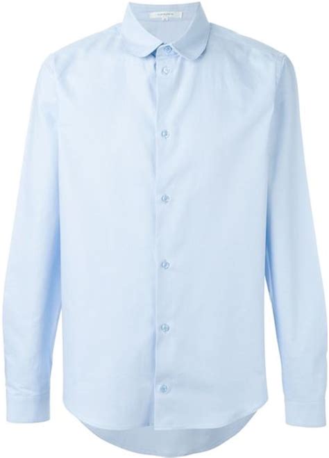 gucci peter pan collar blue shirt mens|farfetch gucci shirts.